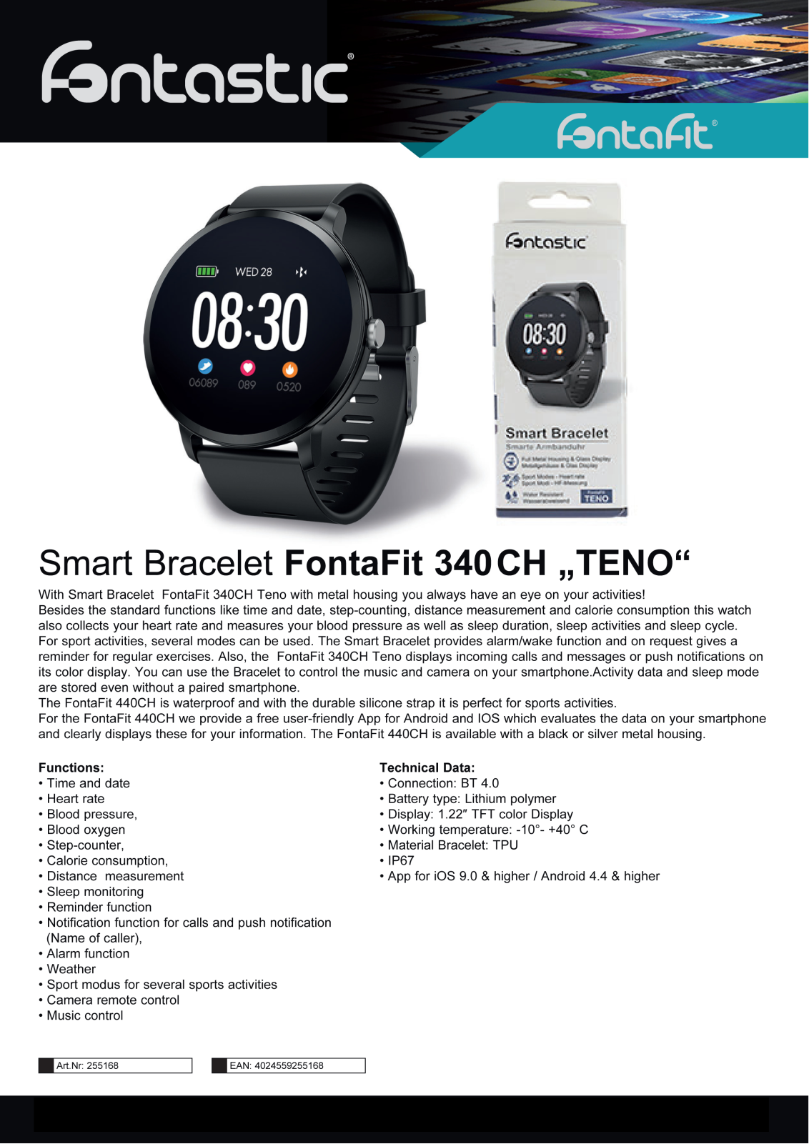 Fontastic ICFT-255168 Datasheet - ManualMachine.com