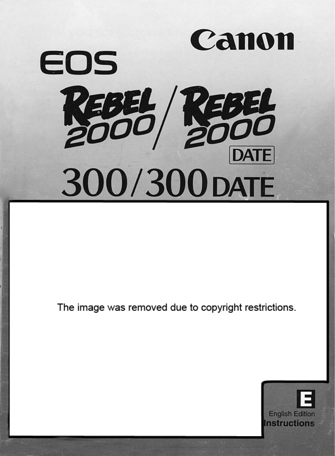 Canon EOS Rebel 2000 Instruction Manual