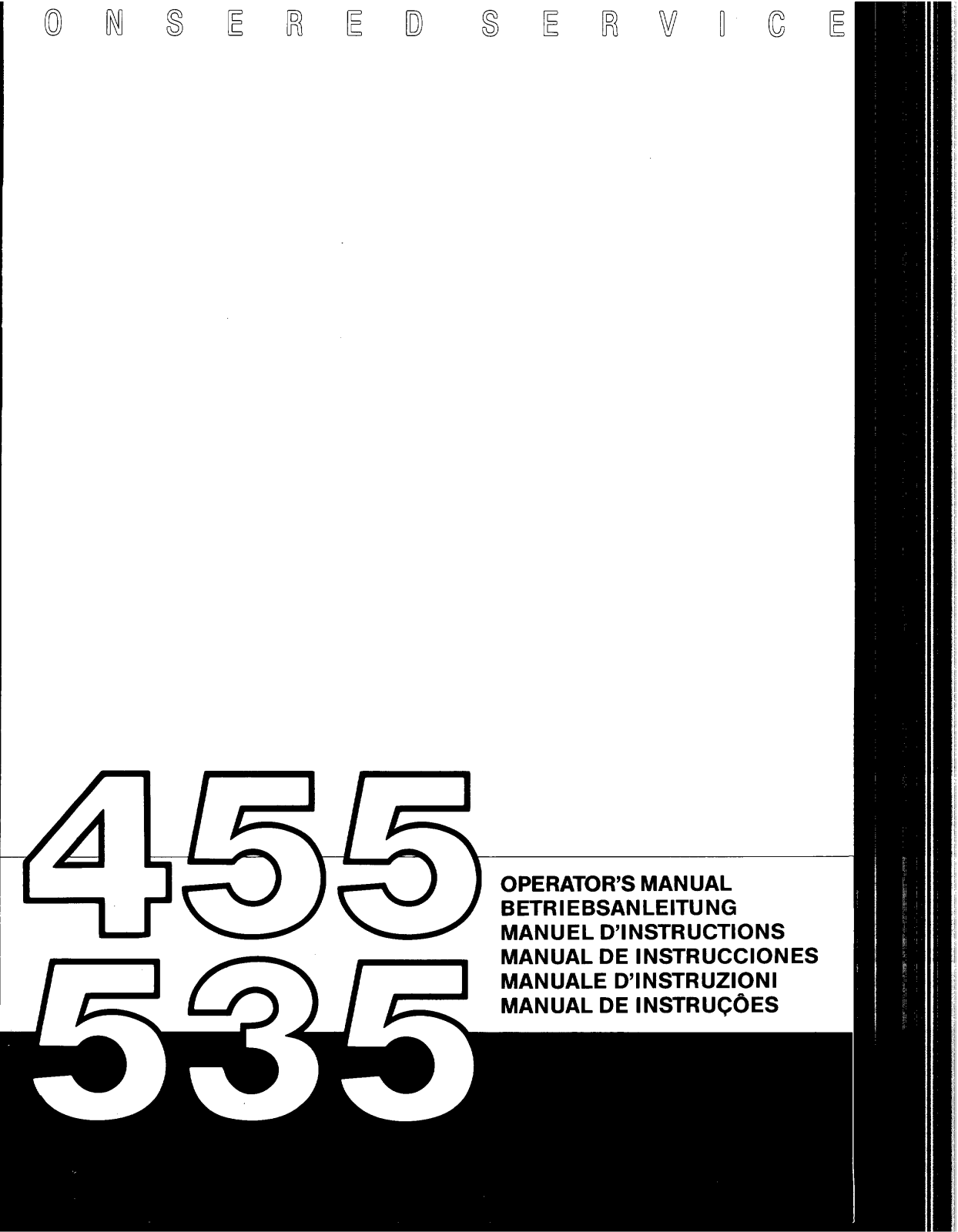 JONSERED 455, 535 User Manual