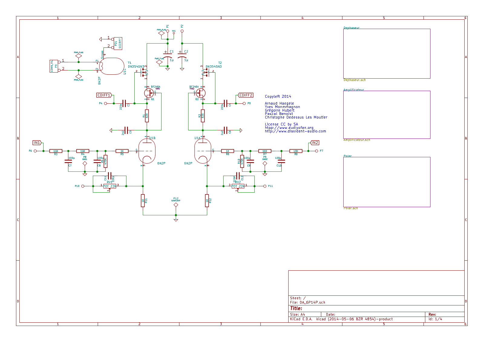 Licnse DA-6P14P Schematics