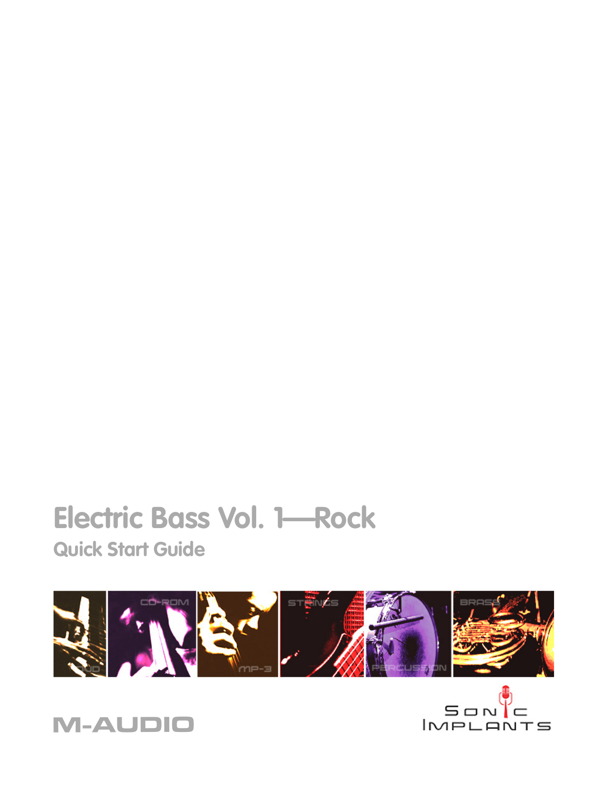 M-audio ELECTRIC BASS VOL 1 Quick Start Guide