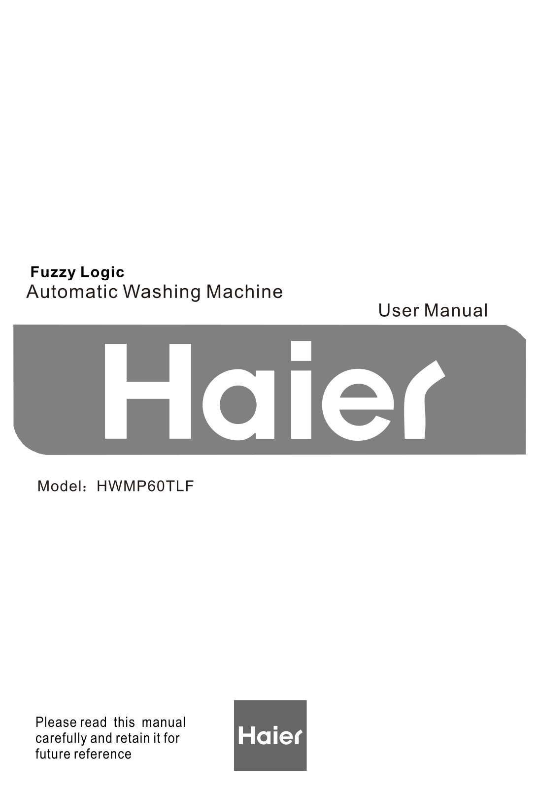 Haier HWMP60TLF User Manual