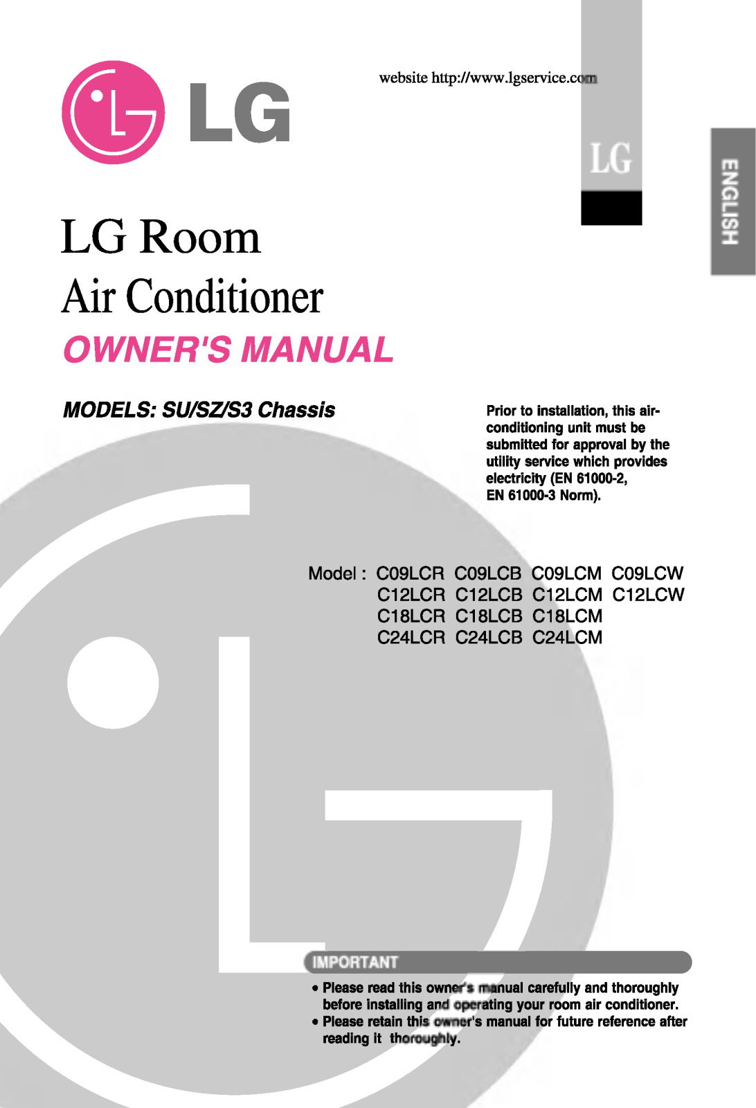 LG HSUC2463R70 Owner’s Manual