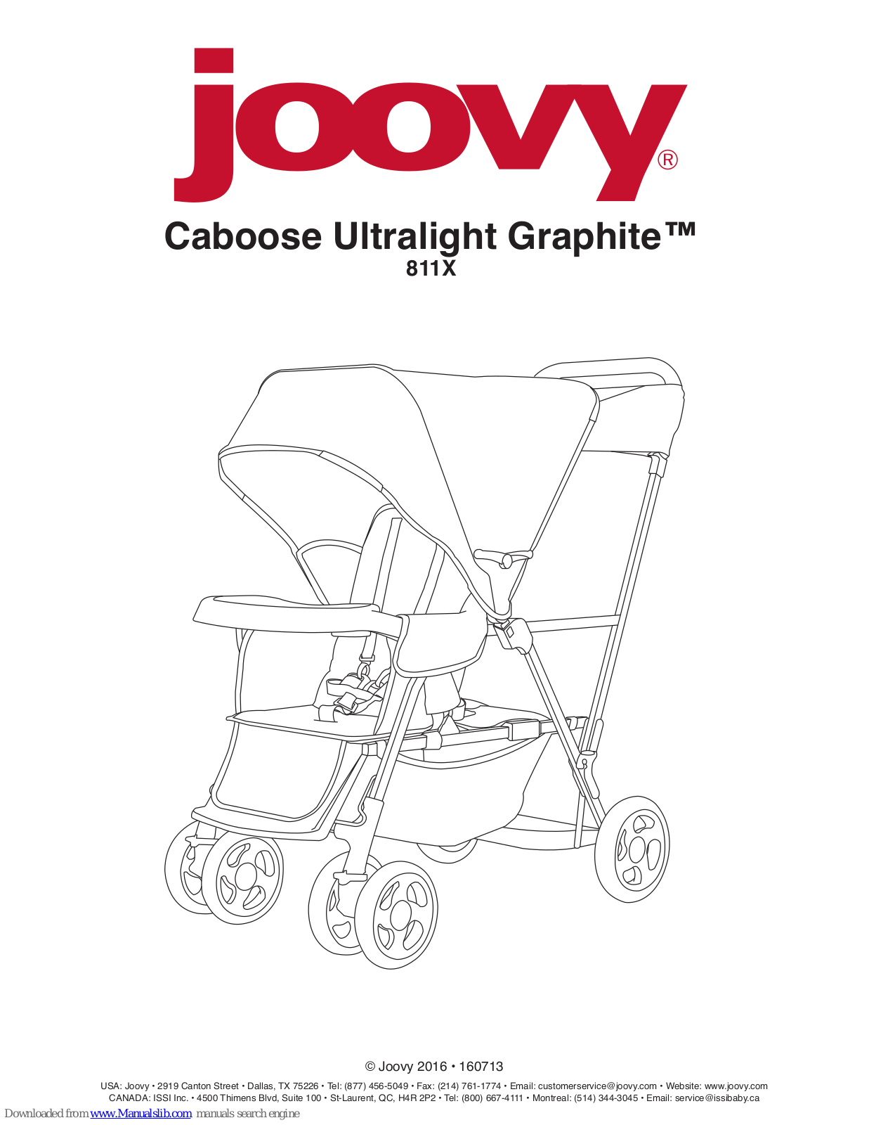 Joovy Caboose Ultralight Graphite 811X User Manual