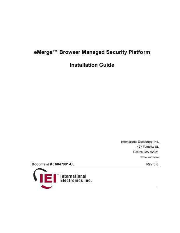 Linear eMerge User Manual