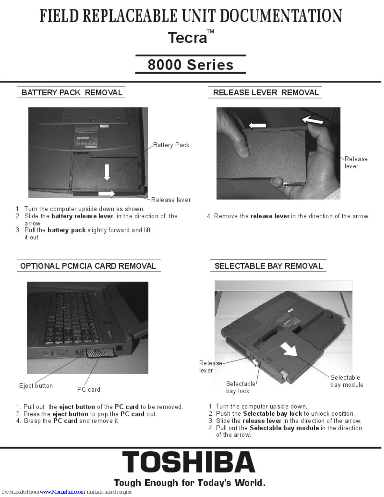 Toshiba 8000 series, Tecra 8000 series Service Manual