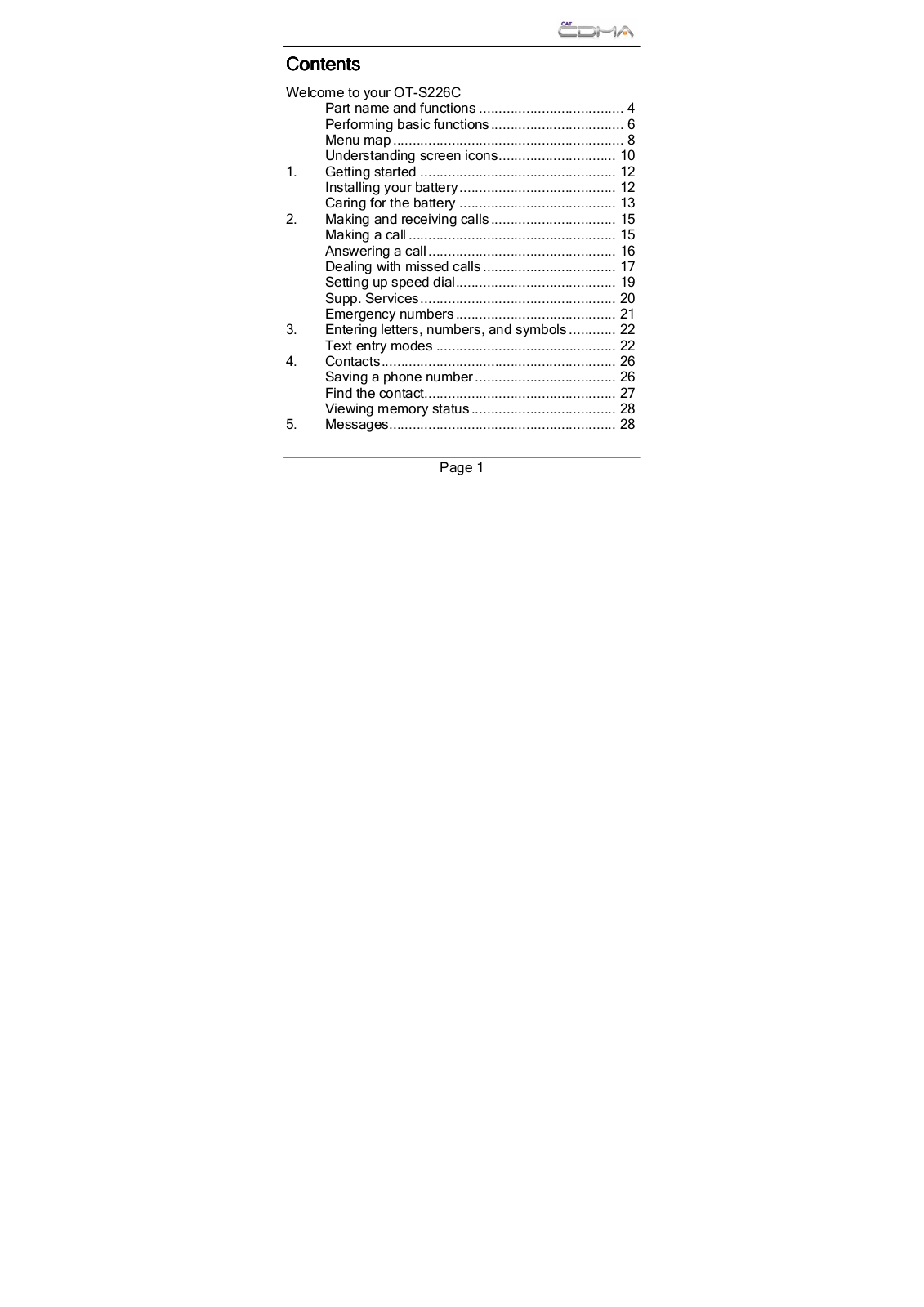 Alcatel-Lucent OT-S226C User Manual