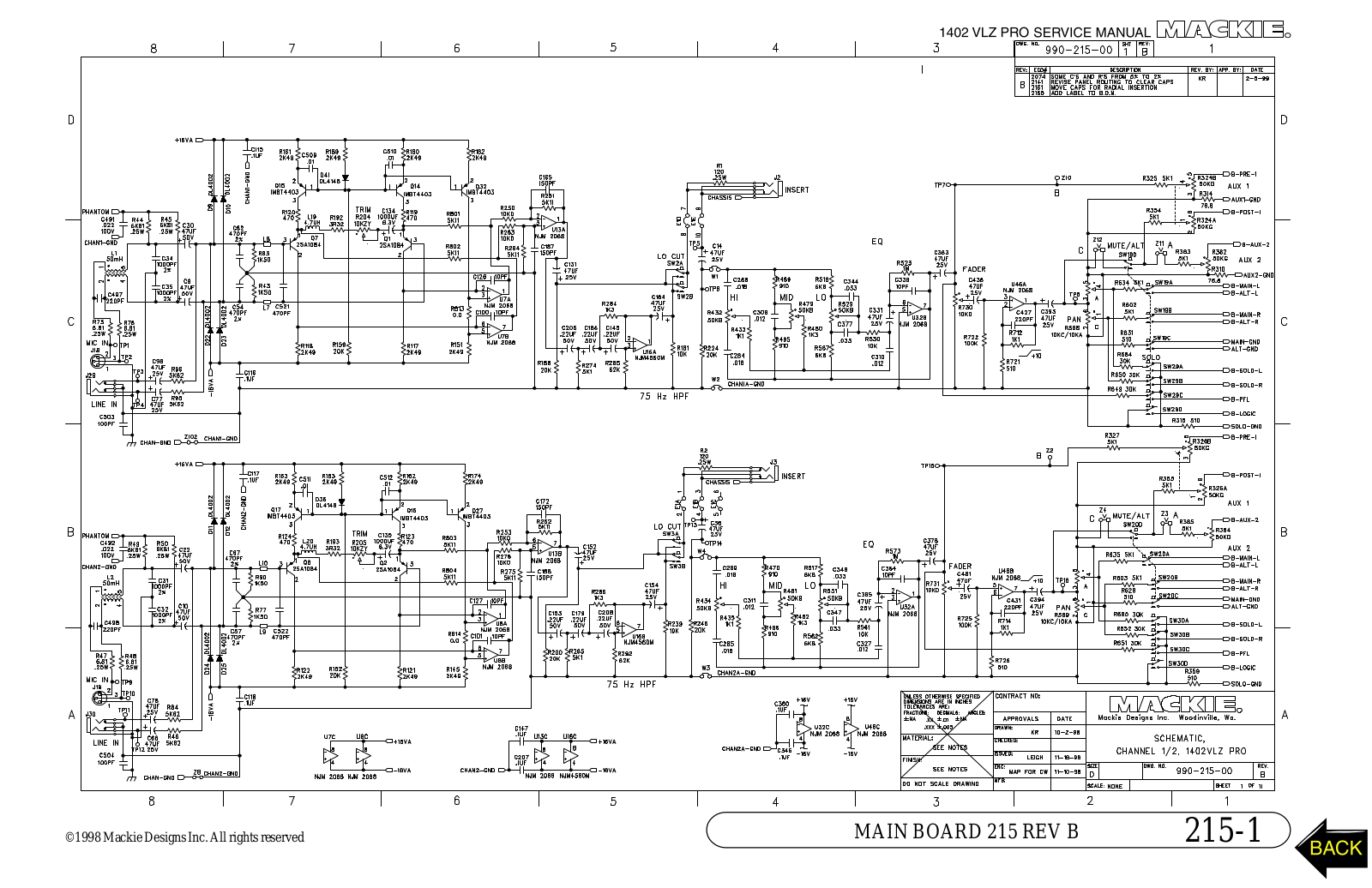 Mach 1 Acoustics 1402-VLZPRO Schematic