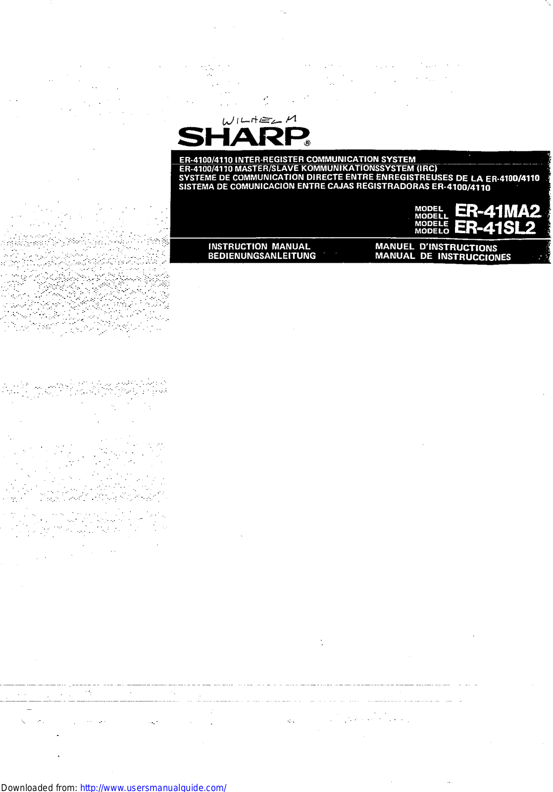 SHARP ER-41MA2/SL2 User Manual