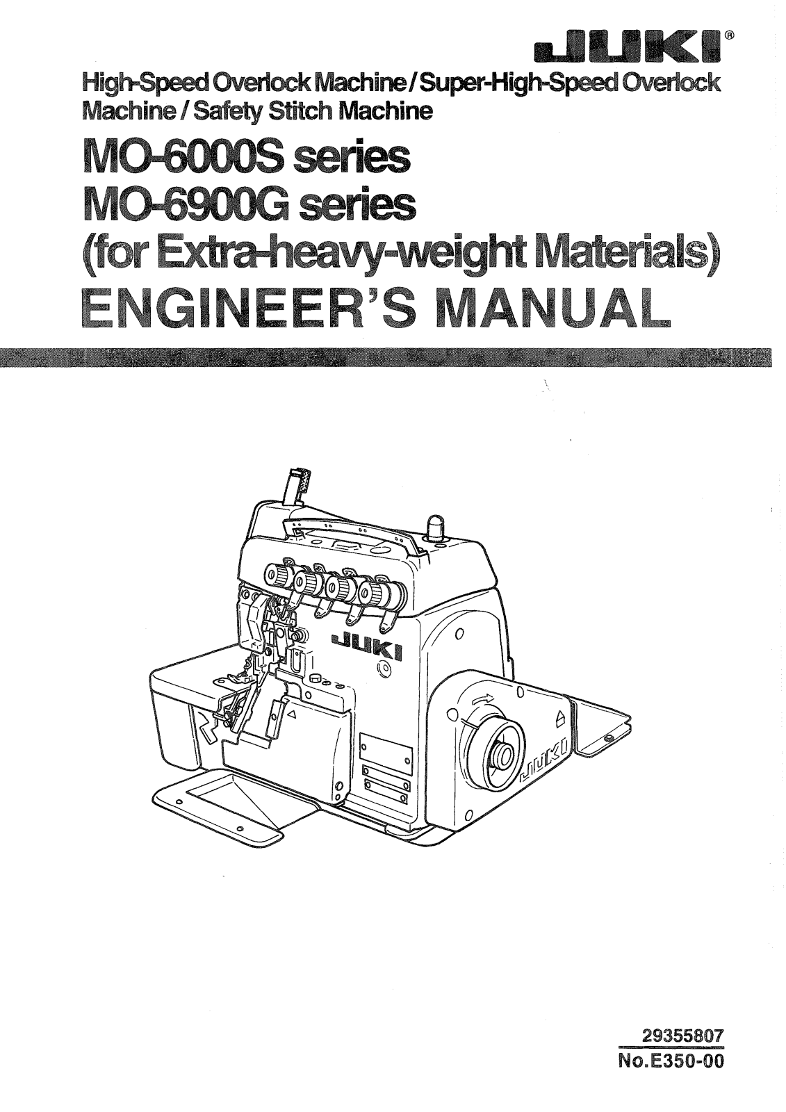 juki MO-6704S, MO-6714S, MO-6716S, MO-6904S, MO-6914S ENGINEER MANUAL - ManualMachine.com