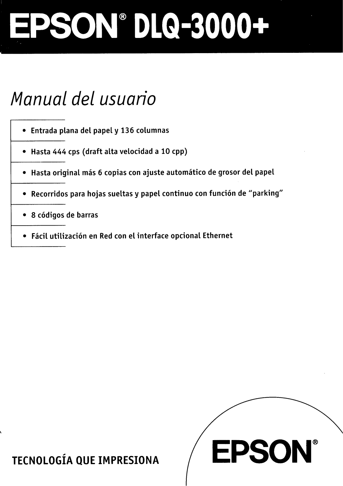 Epson DLQ-3000+ User Manual