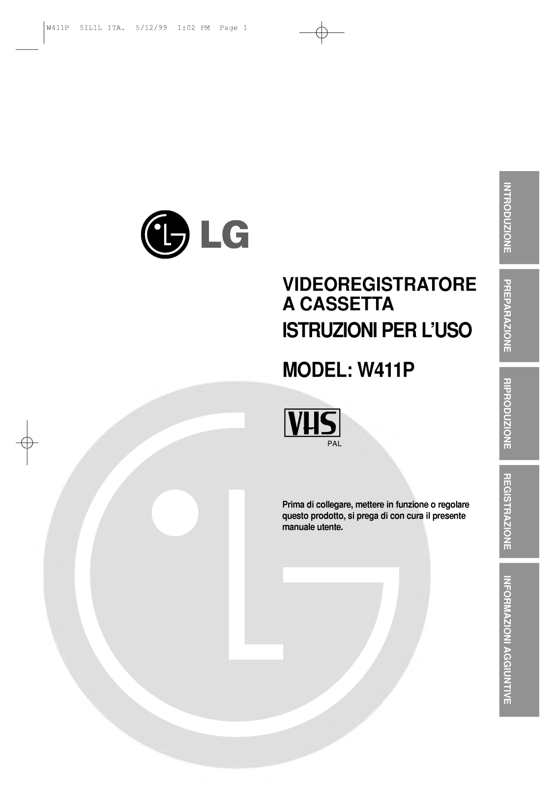 Lg W411P User Manual