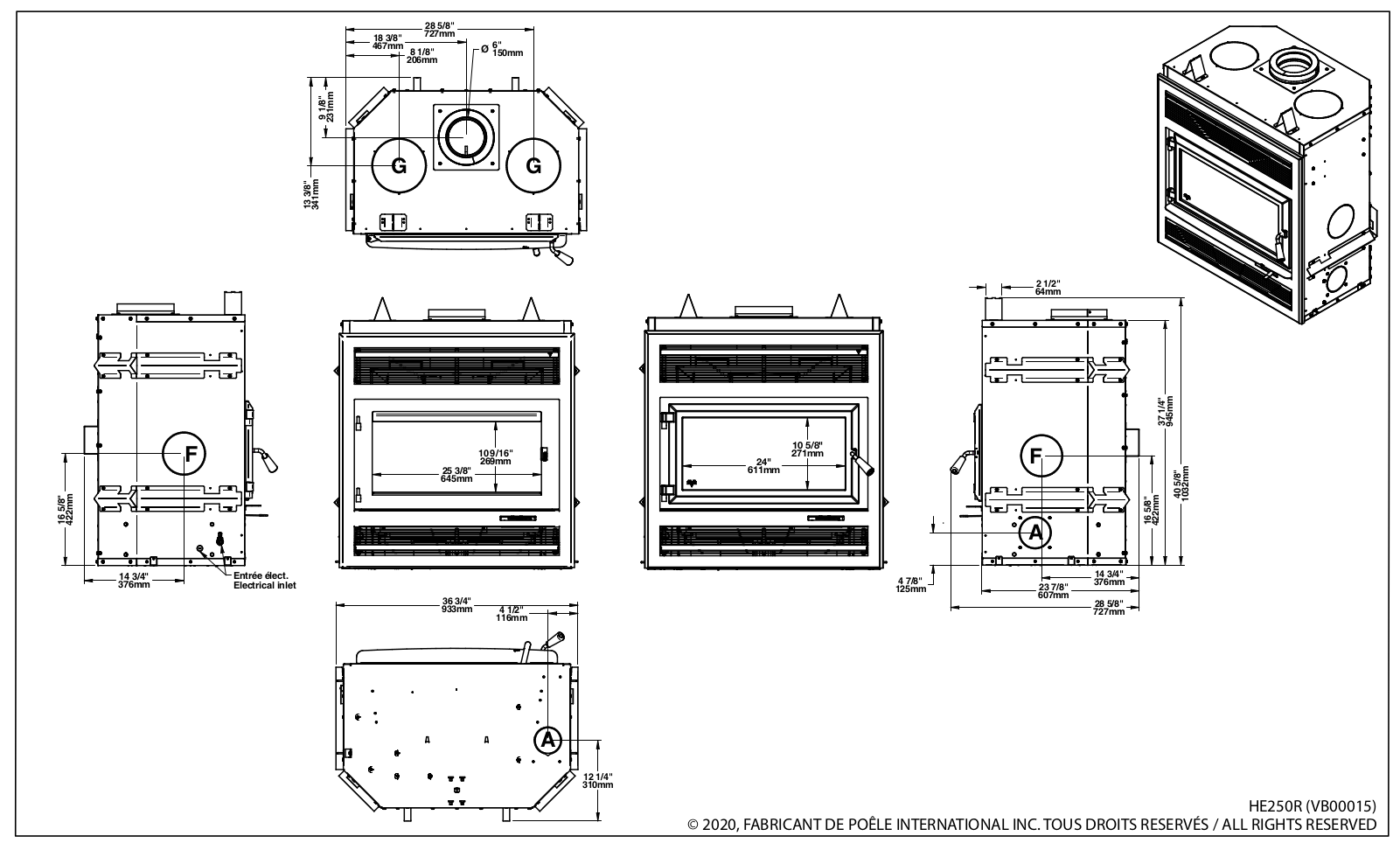 Ventis HE250R Dimensions - ManualMachine.com