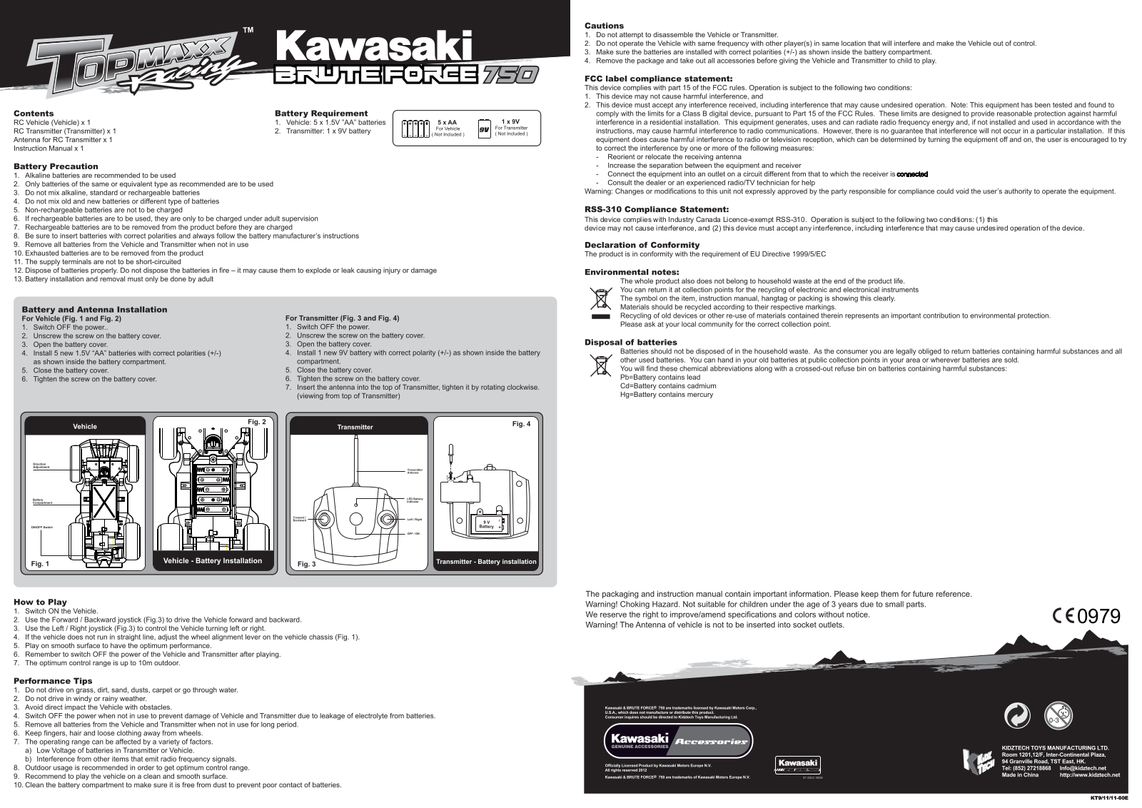 KIDZTECH TOYS 84011 49MTX, 84011 49MRX, 84011 27MTX User Manual