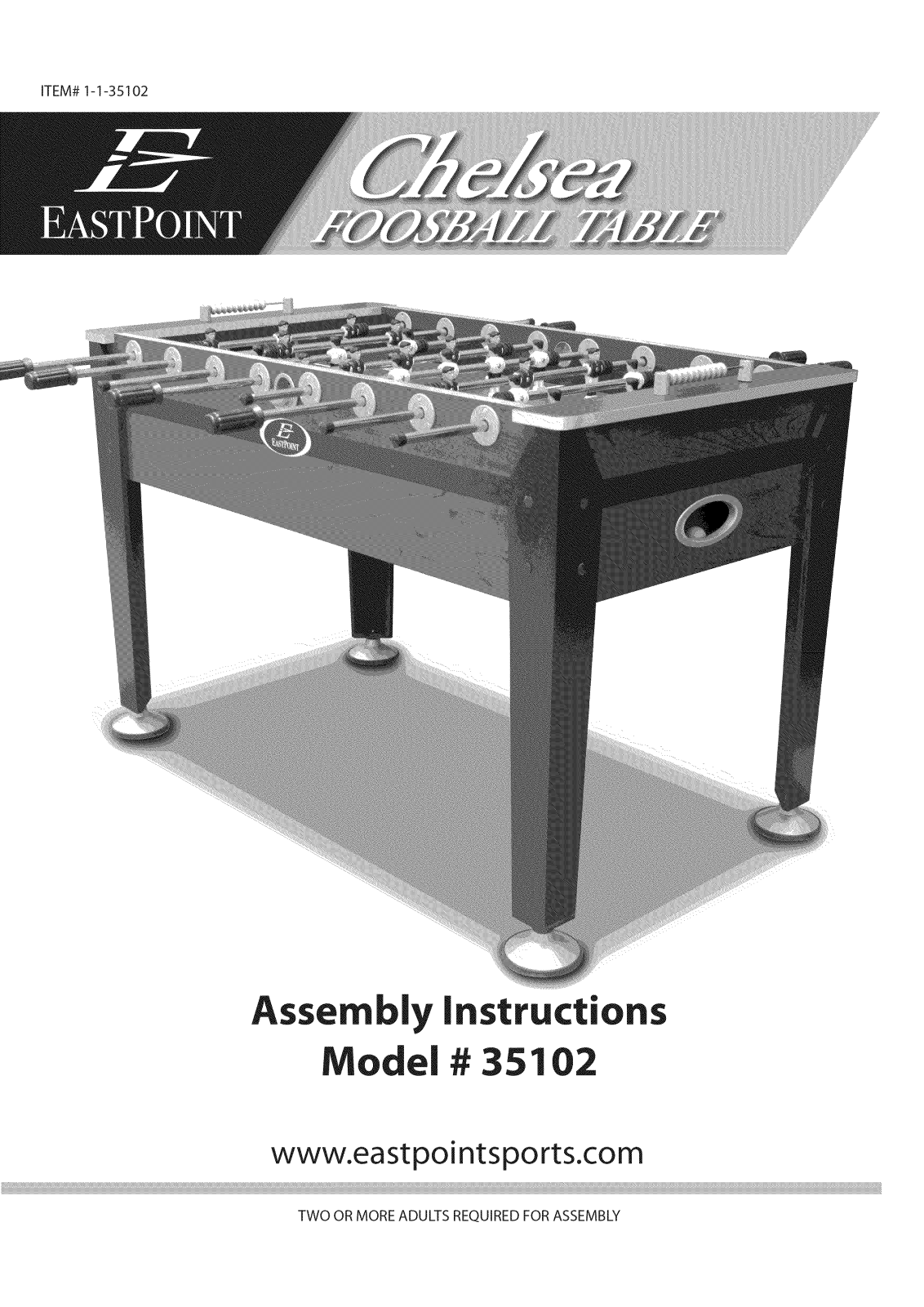 EastPoint Sports 1-1-35102, 35102 Owner’s Manual