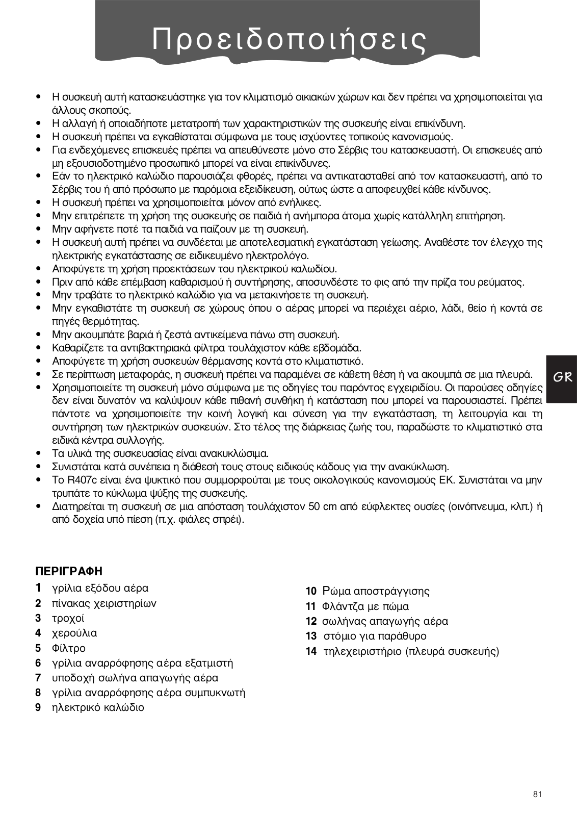 Delonghi NF 212, NF 170, NF 65, NF 190, NF 210 Instructions manual