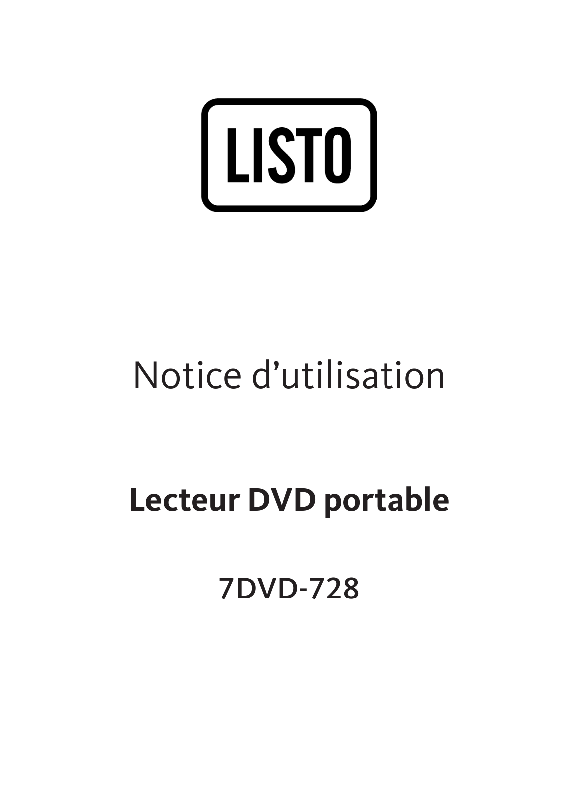 Listo 7DVD-728 User Manual