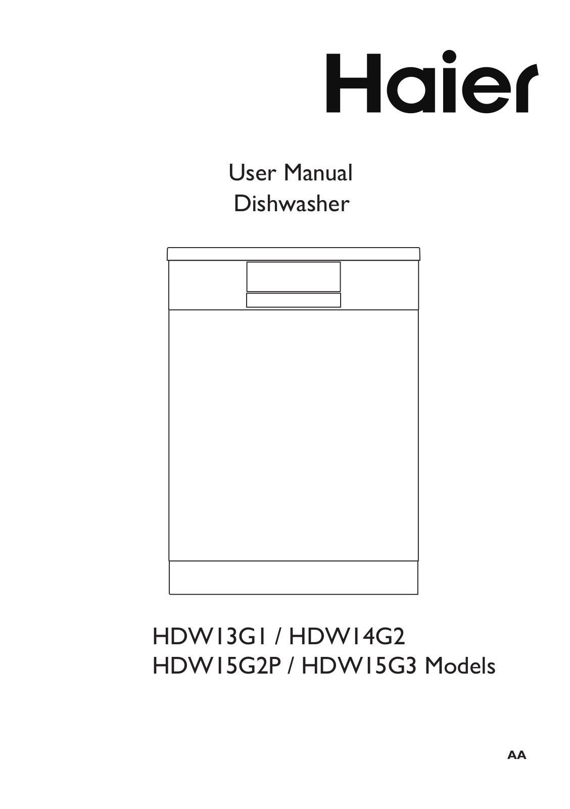 Haier HDW13G1, HDW14G2, HDW15G2P, HDW15G3 User Manual