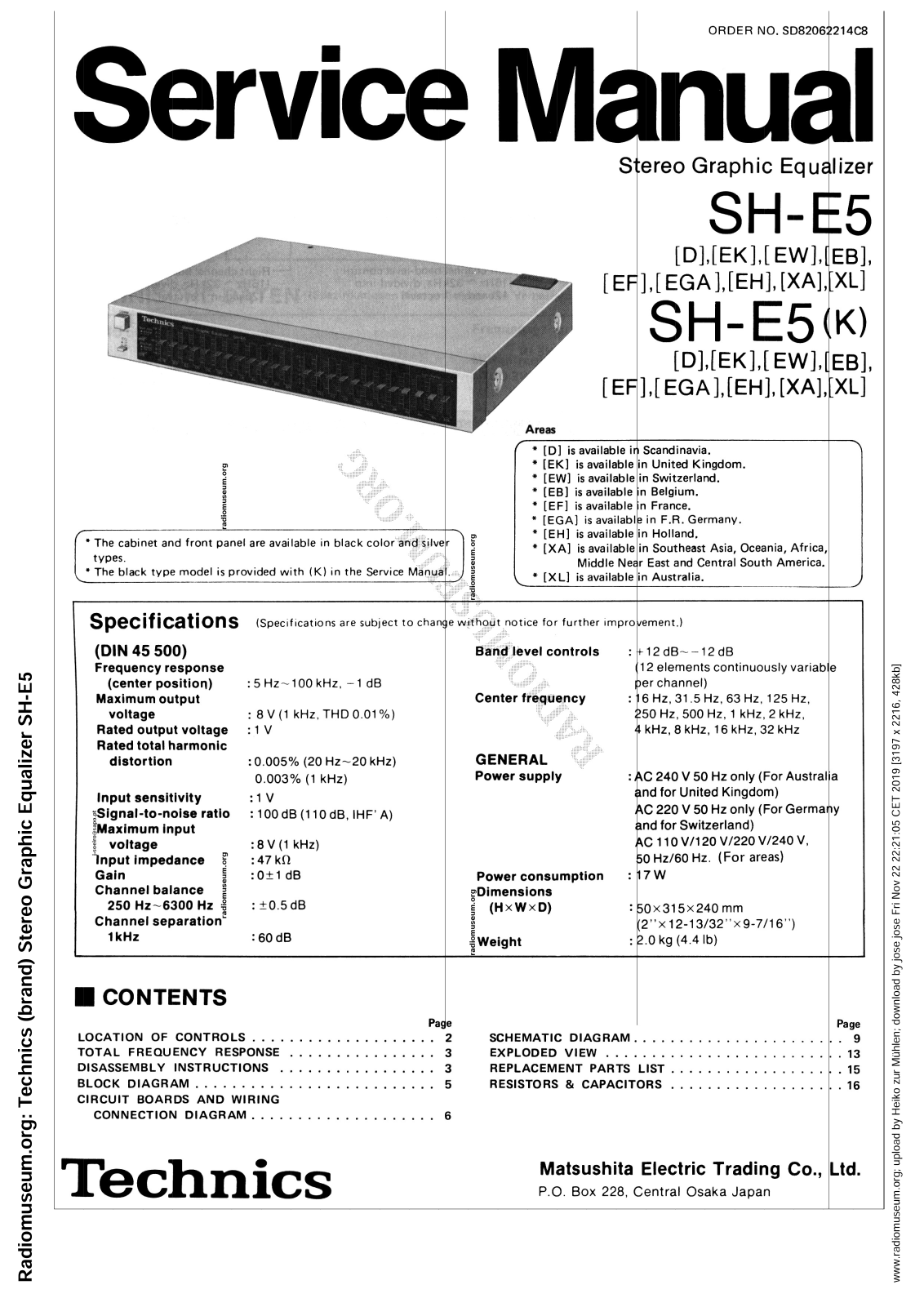 Technics SHE5 SERVICE MANUAL - ManualMachine.com