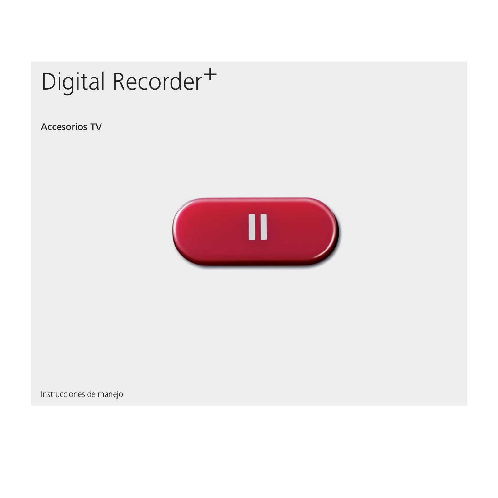 Loewe Digital Recorder+ Operating Instruction