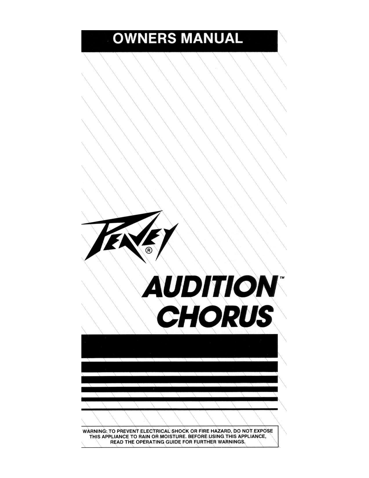 Peavey AUDITION CHORUS Operating Manual