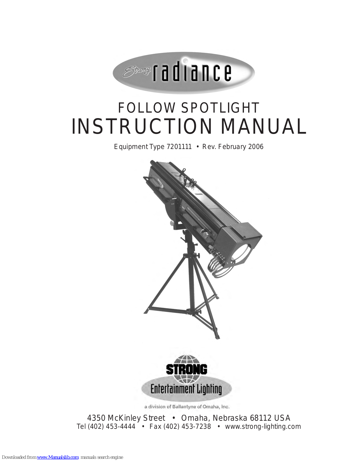 radiance 7201111 Instruction Manual