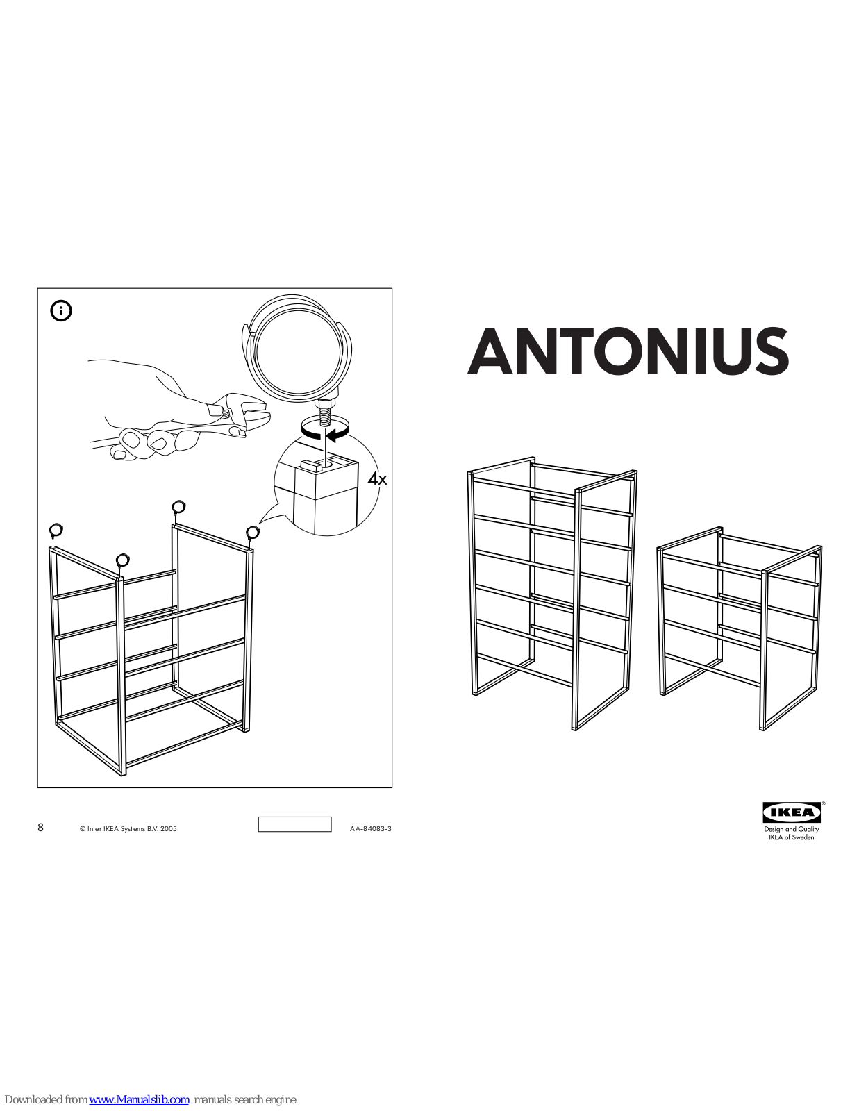 IKEA ANTONIUS FRAME Instructions Manual - ManualMachine.com