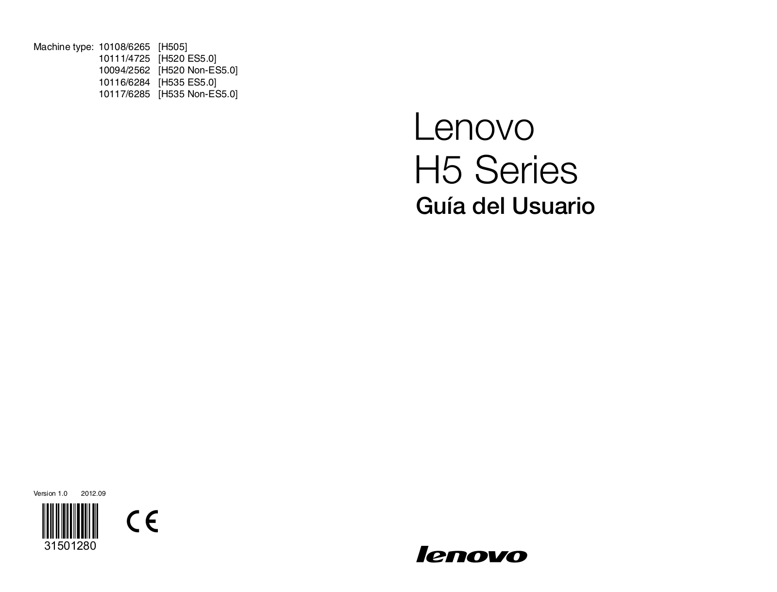 Lenovo H505, H520, H535 User Guide