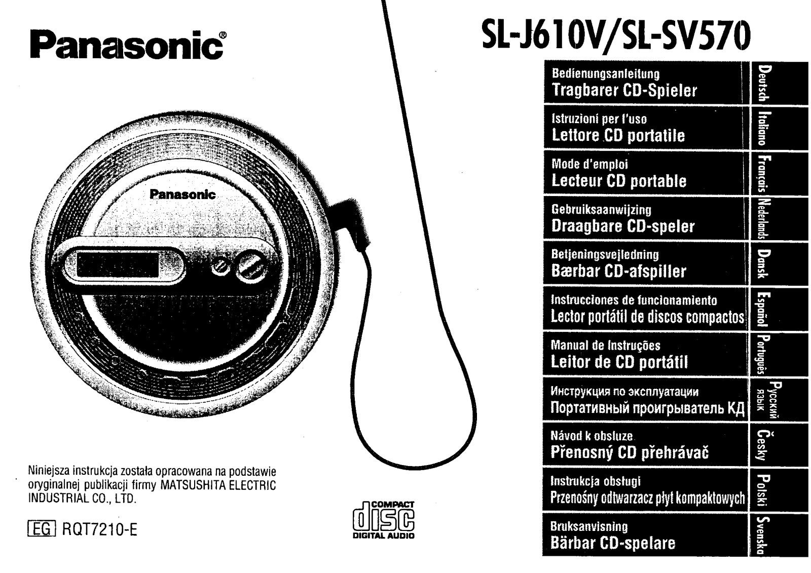 Panasonic SL-J610V, SL-SV570 User Manual