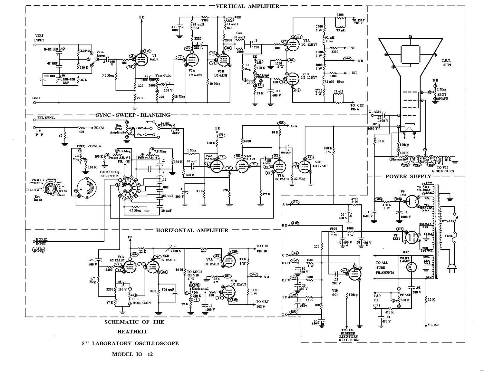 Heath Company IO-12 Schematic