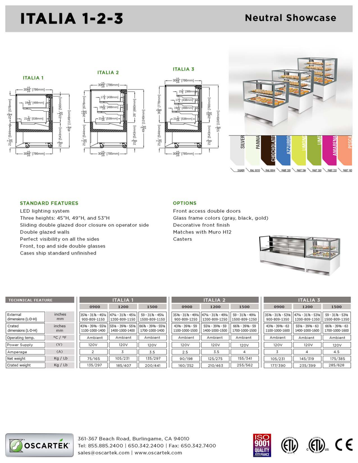 Oscartek ITALIA 1 N0900 User Manual