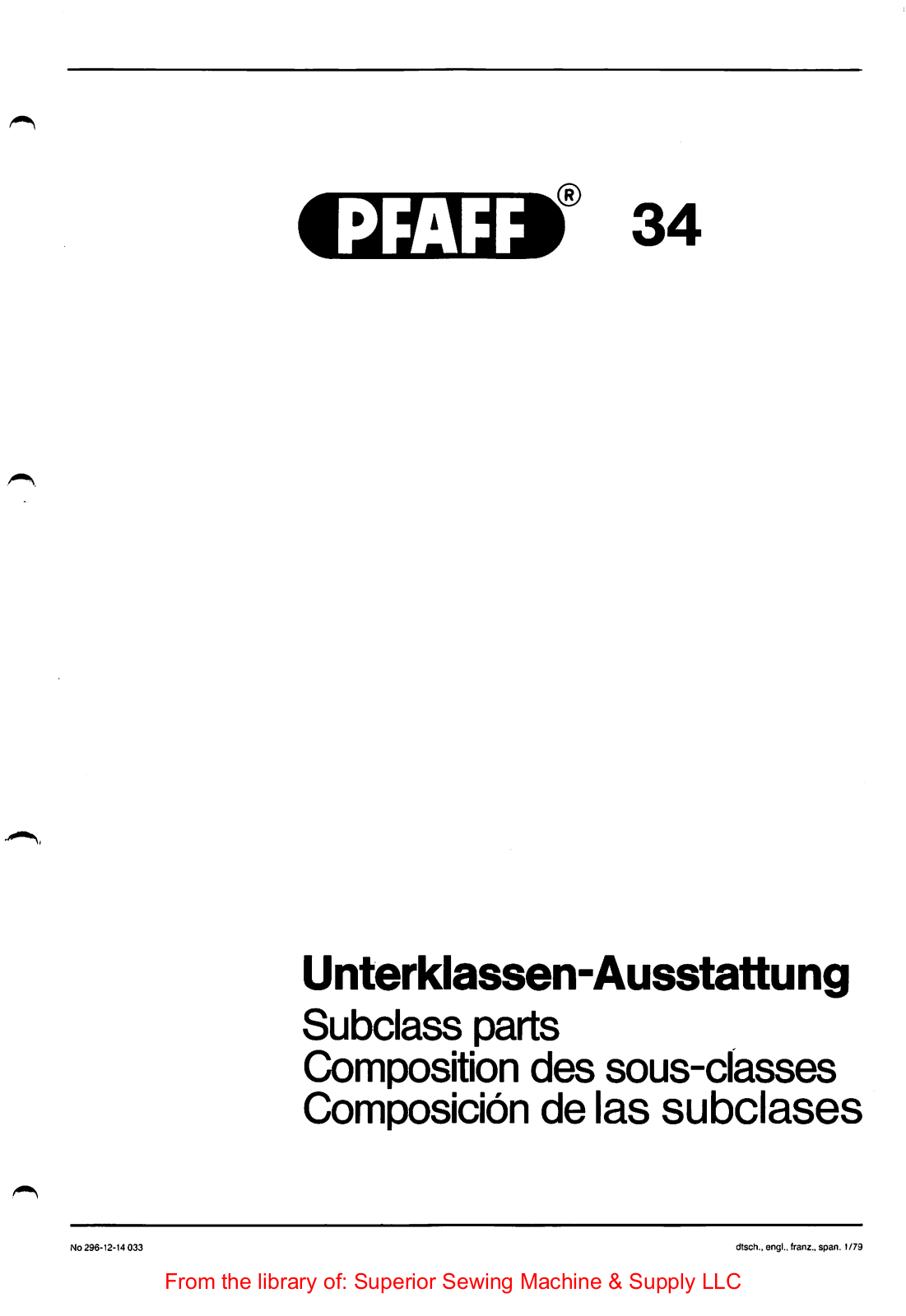 Pfaff 34 Manual