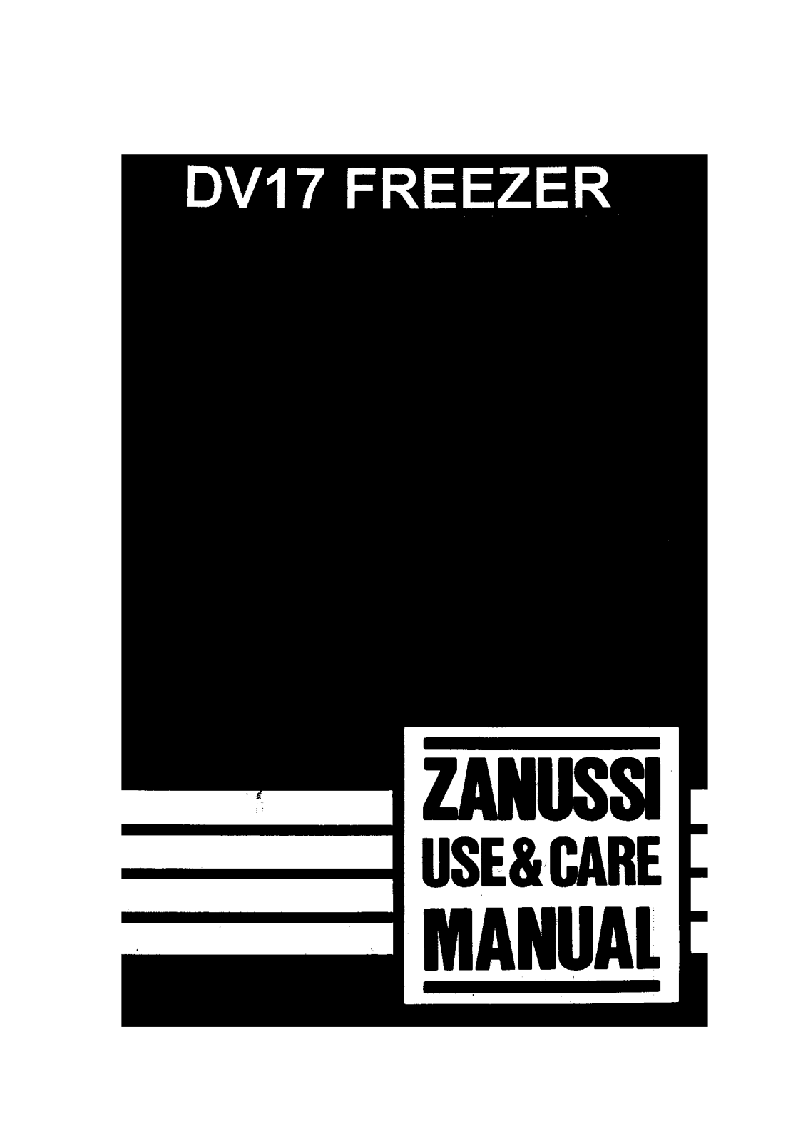 Zanussi DV17 User Manual