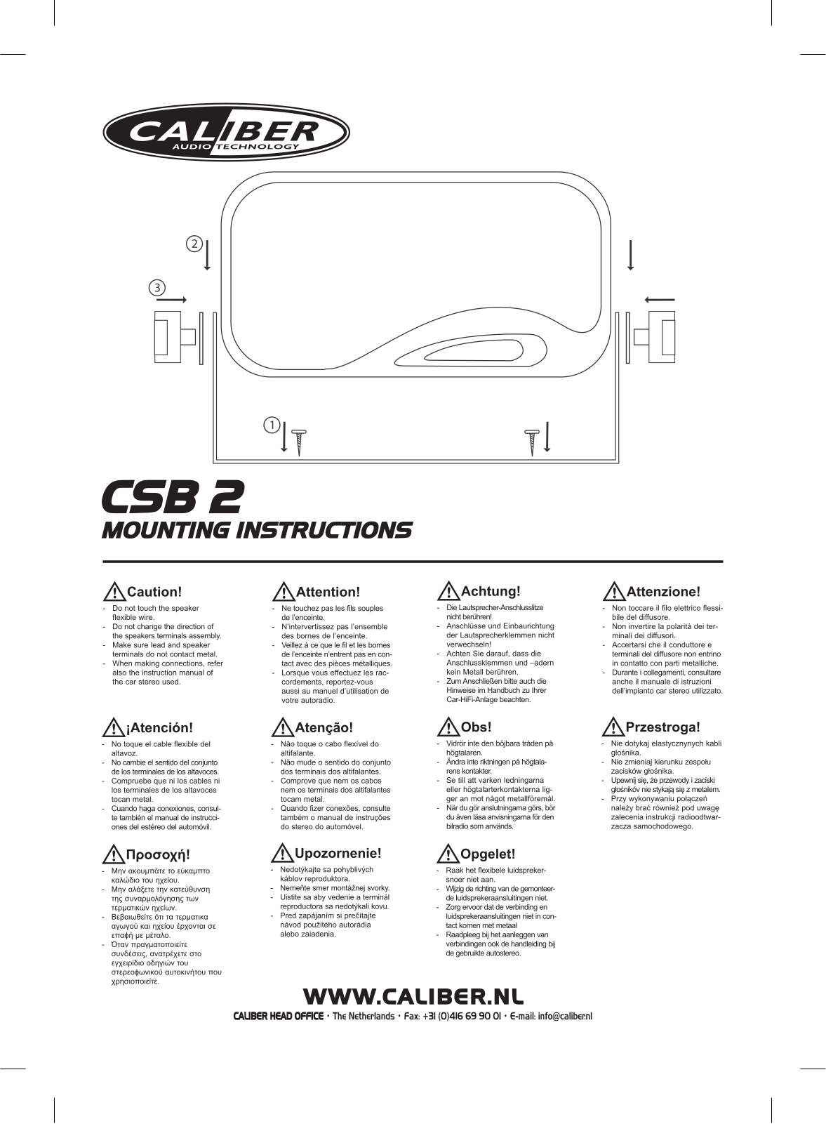 CALIBER CSB 2 User Manual