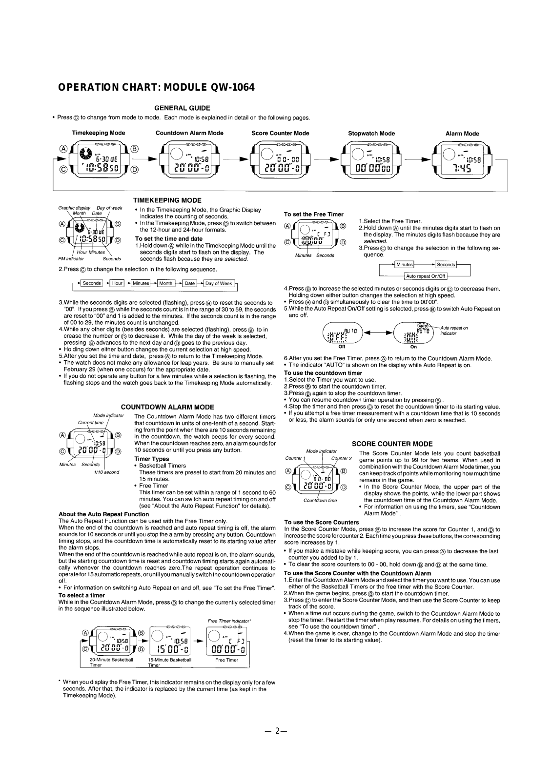 Casio 1064 Owner's Manual