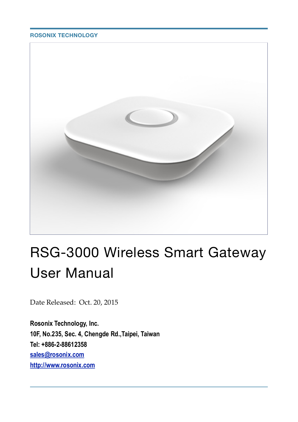 Rosonix Technology RSG3000 User Manual