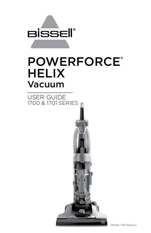 Bissell Powerforce Helix 1701 User Manual