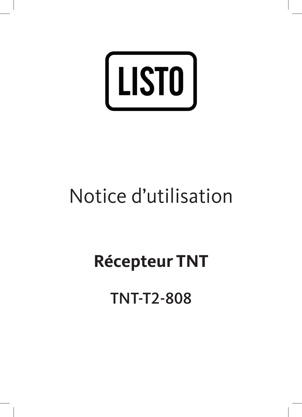 LISTO TNT-T2-808 User Manual