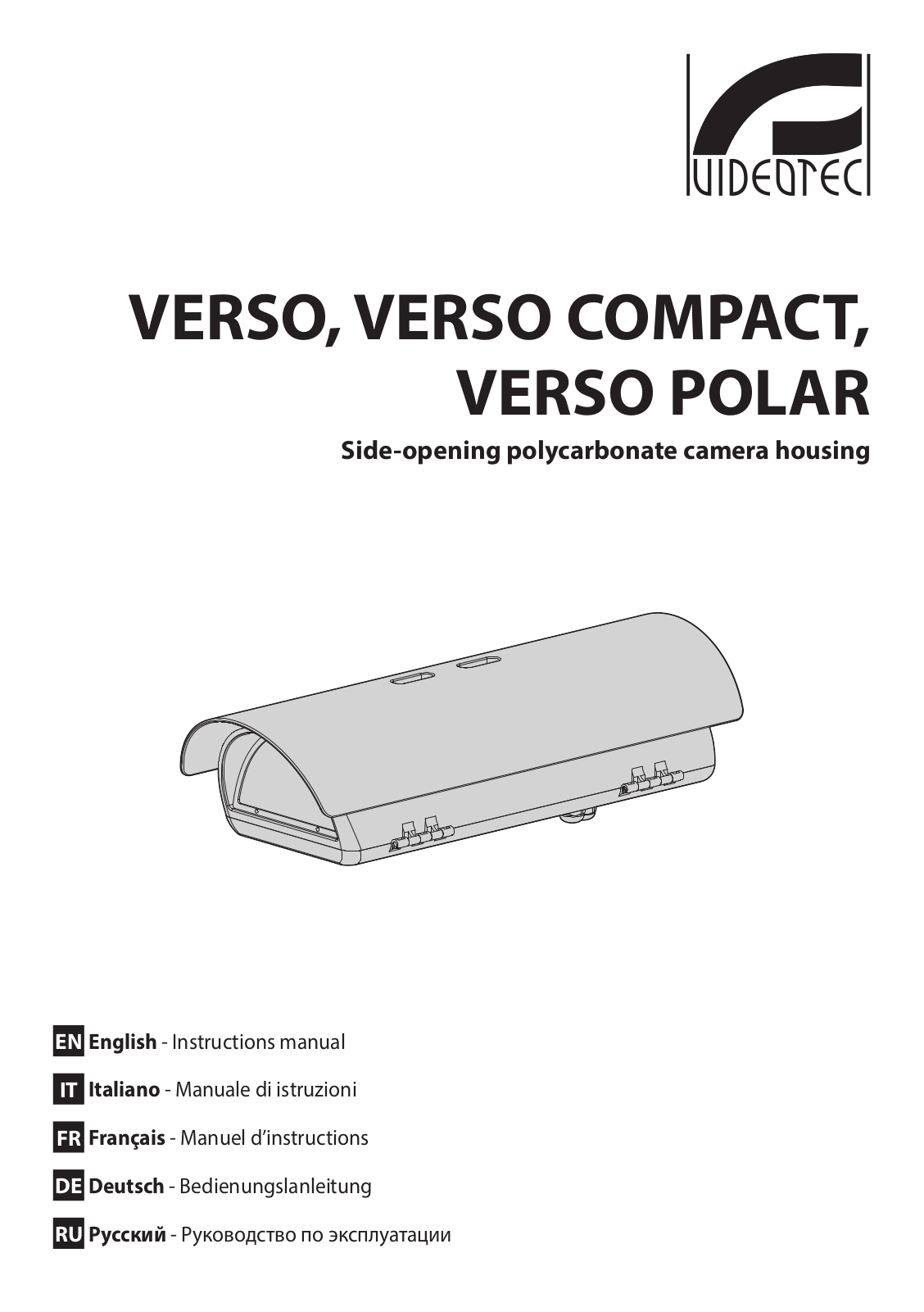 Videotec VERSO, VERSO COMPACT, VERSO POLAR Instruction Manual