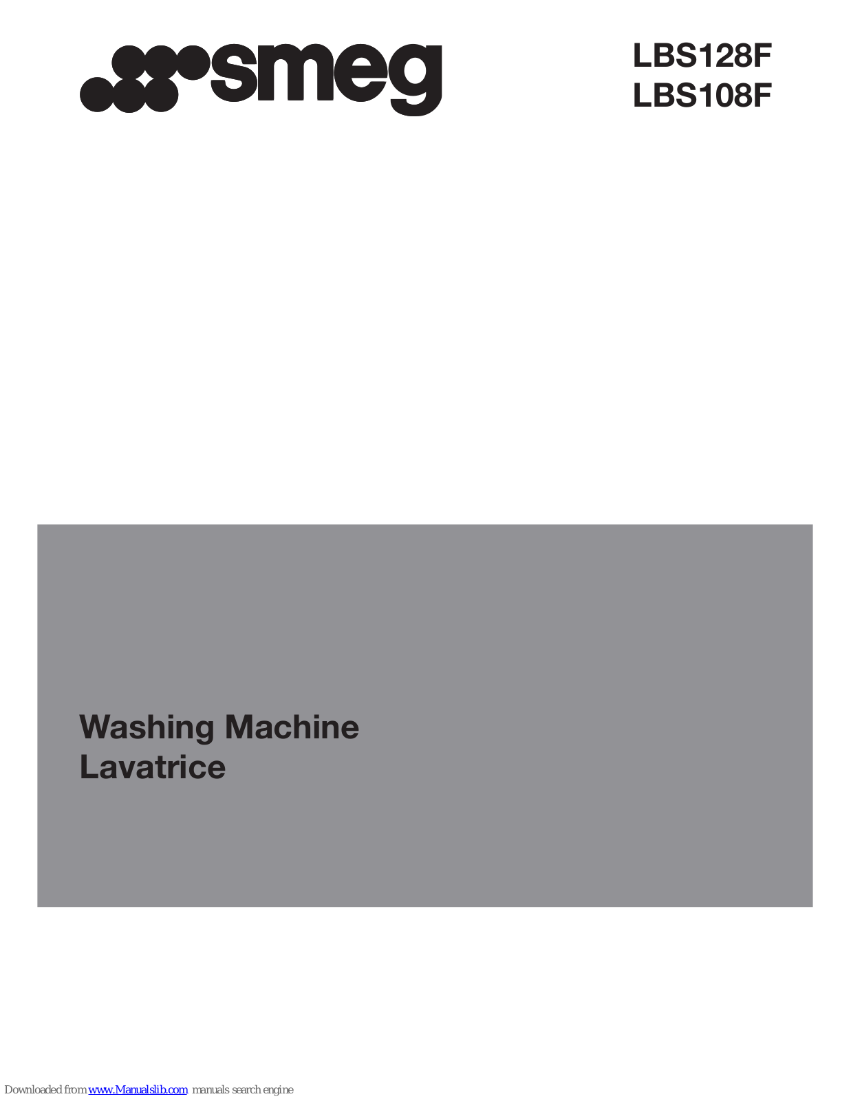 Smeg LAVATRICE LBS108F, LBS128F User Manual