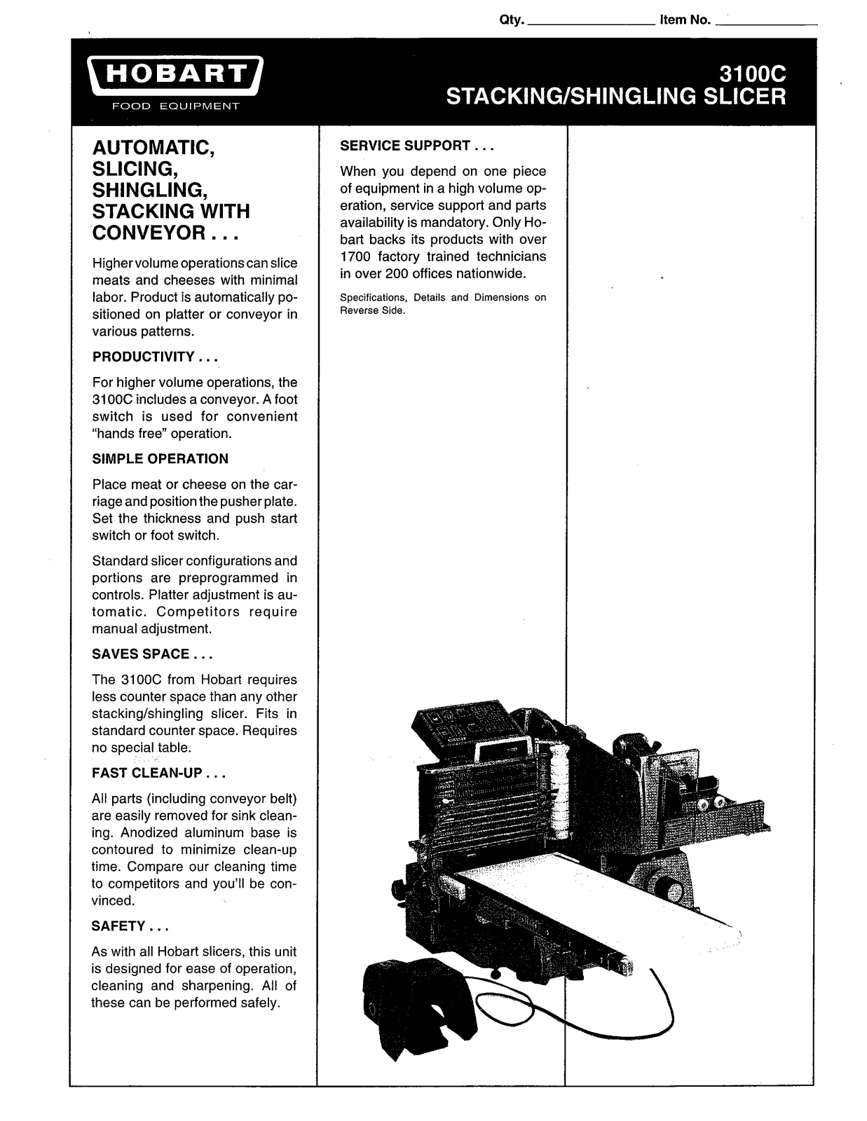 Hobart 3100C User Manual
