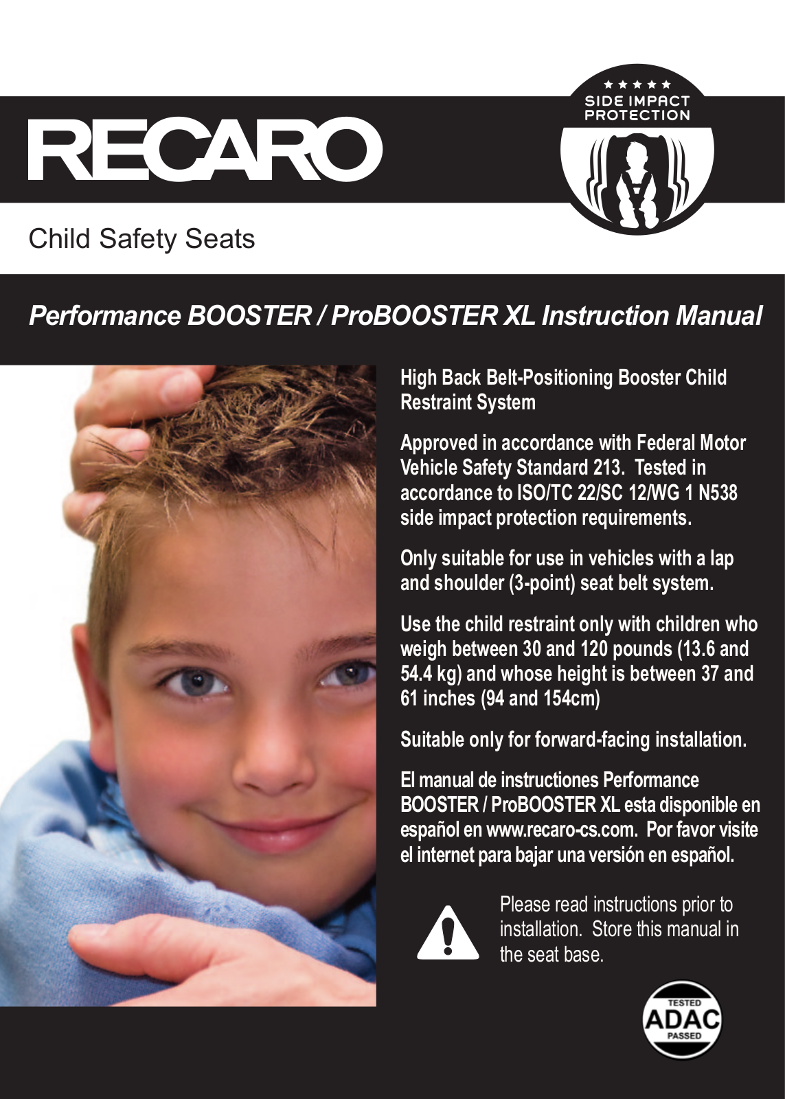 Recardo Performance BOOSTER, ProBooster XL Instruction Manual