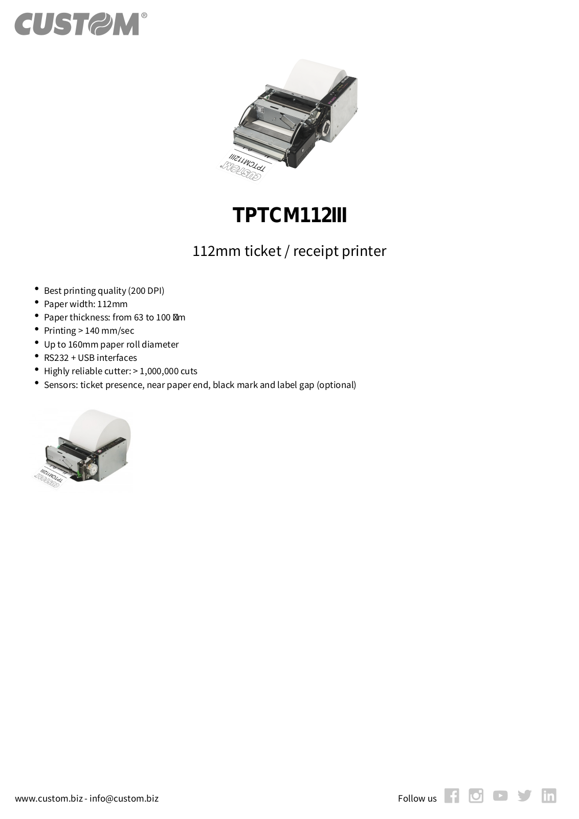 CUSTOM 915KV010100300 Product Data Sheet