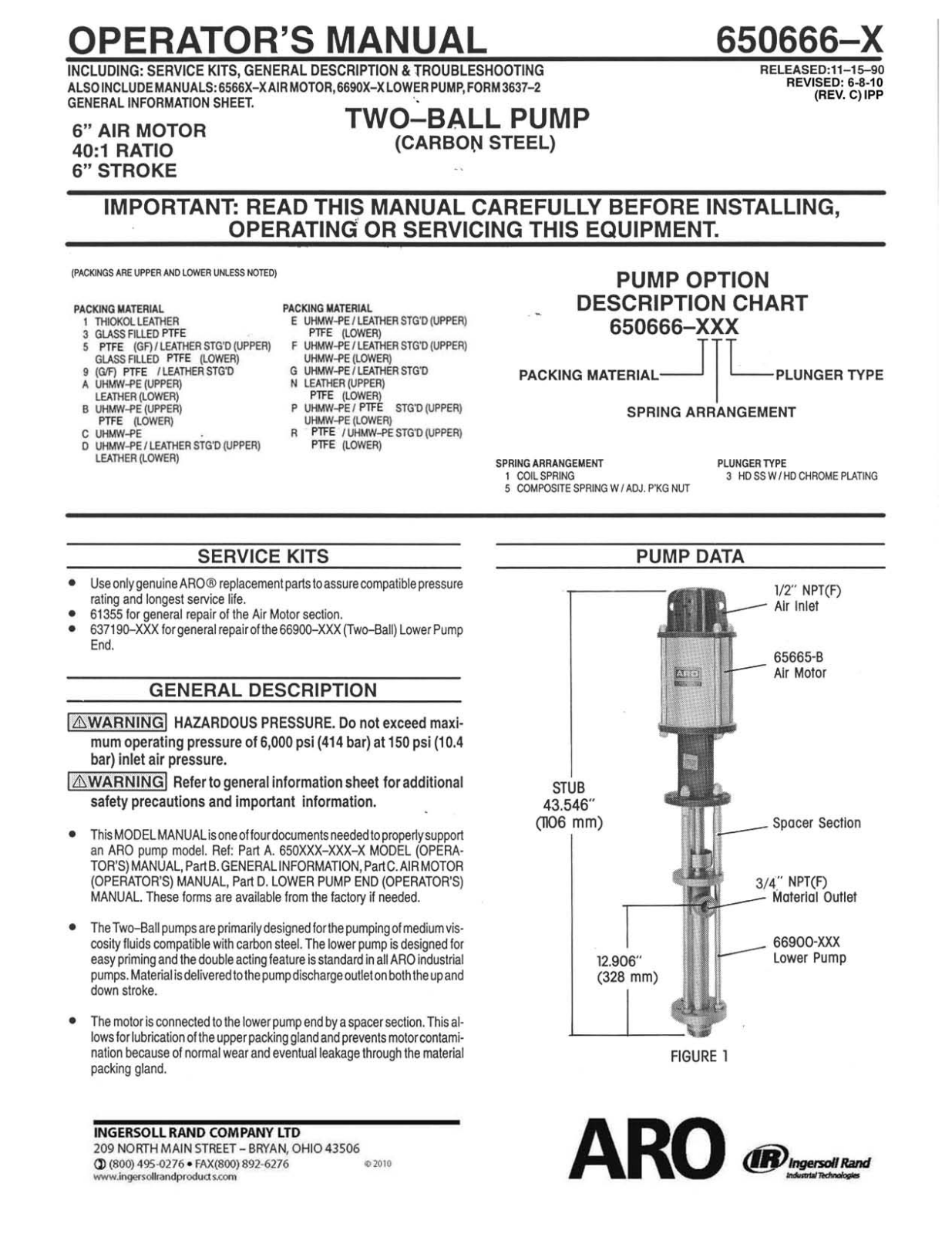 Ingersoll-Rand 650666-x User Manual