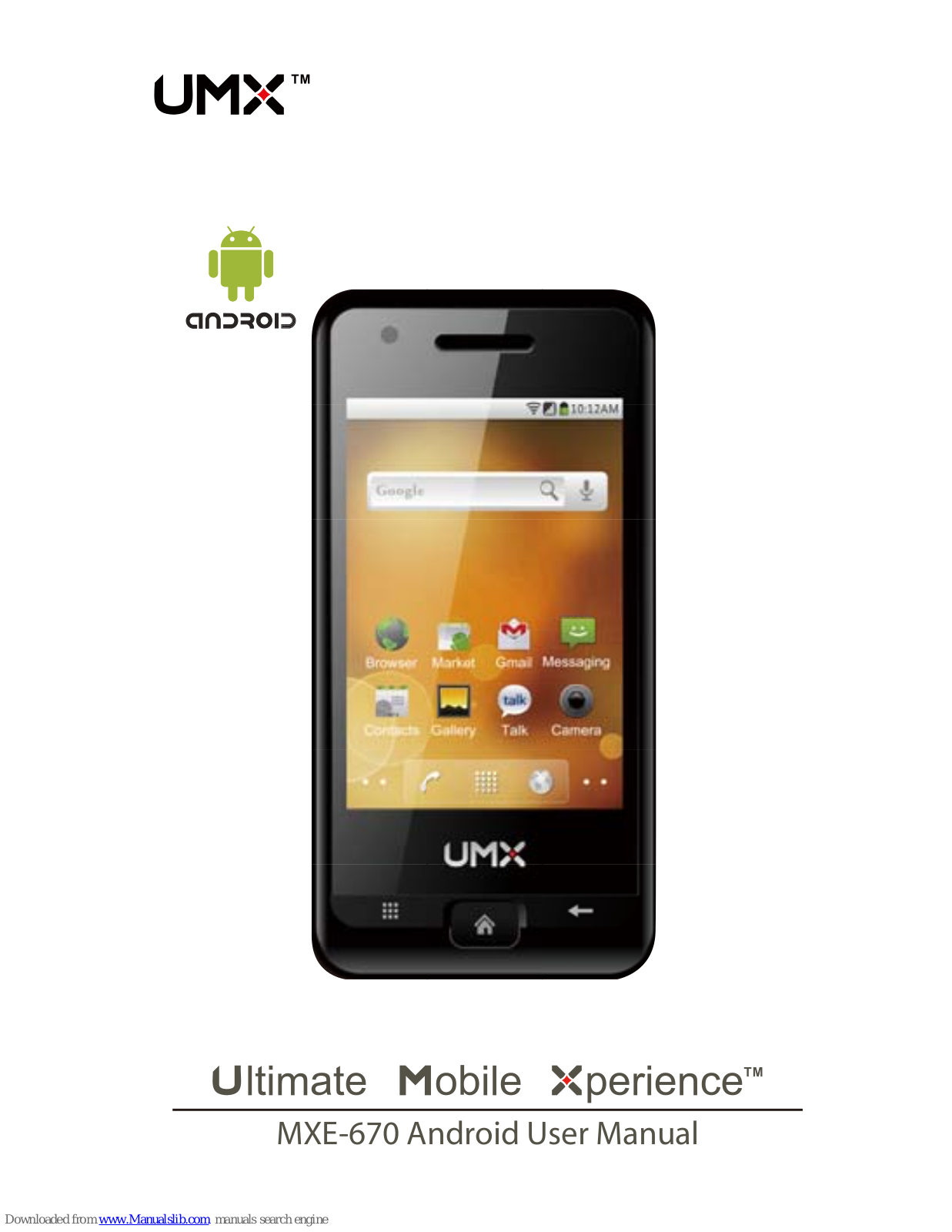UMX MXE-670 User Manual