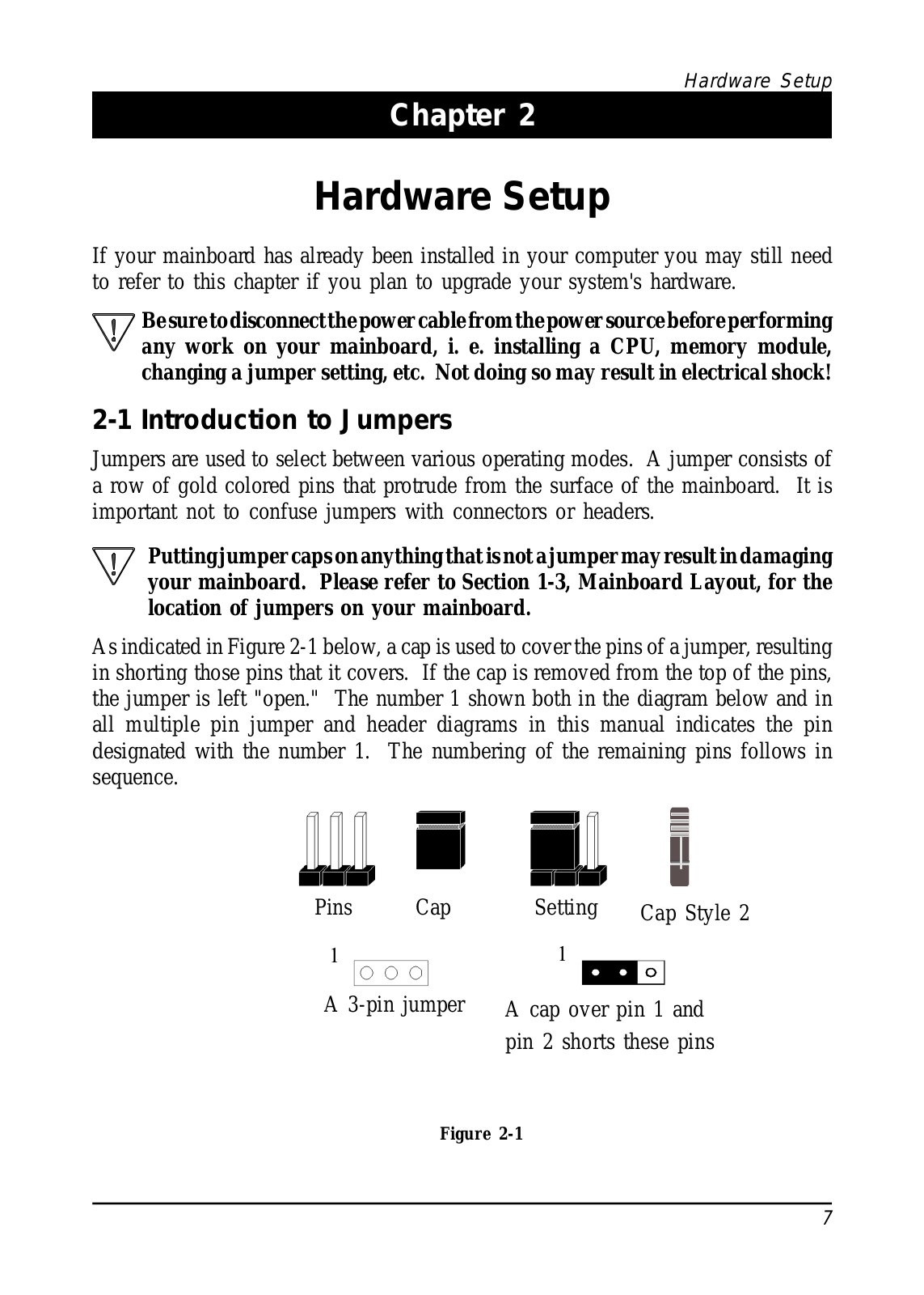 Chaintech 7AIV5, 7AIV0 Hardware Setup