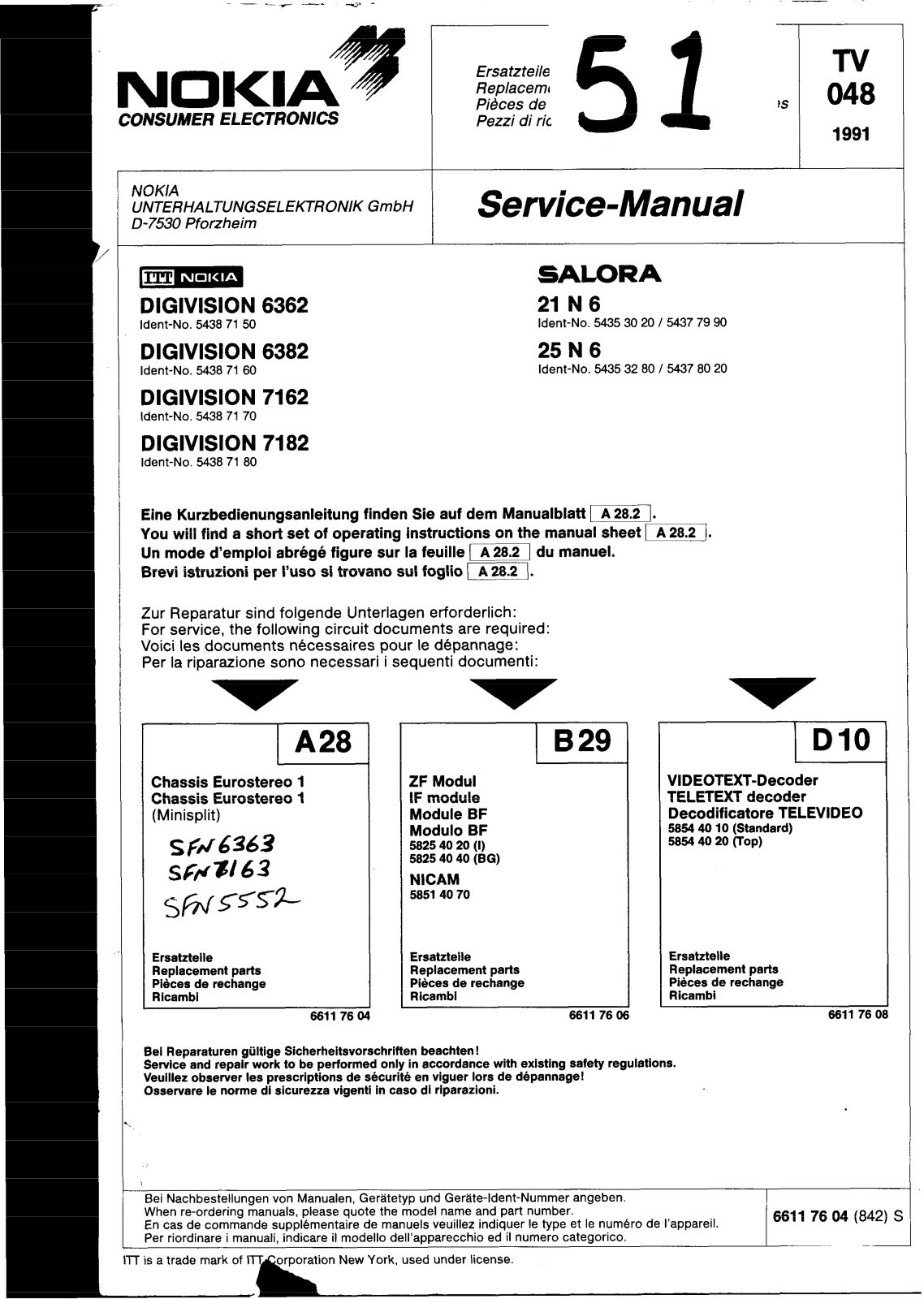 Nokia 6362SM Service Manual