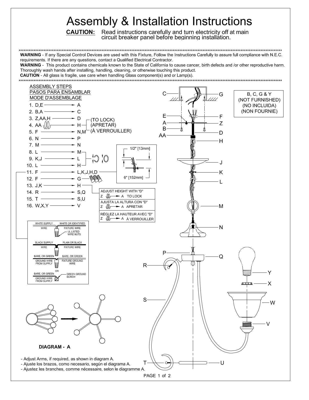 Fleur De Lis Living FDLL5833 Assembly & Installation Instructions - ManualMachine.com