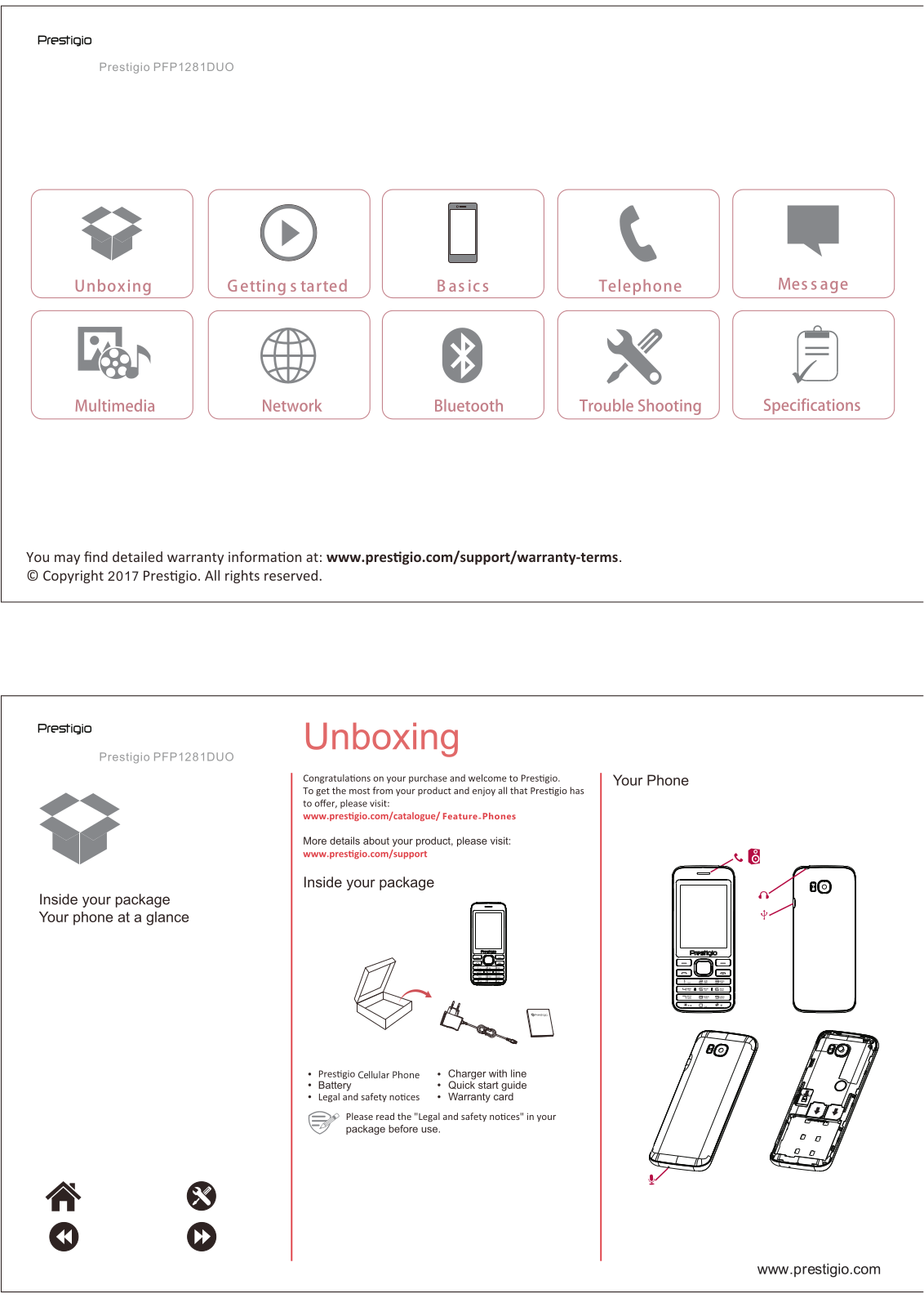 Prestigio MultiPhone Grace A1 User Manual