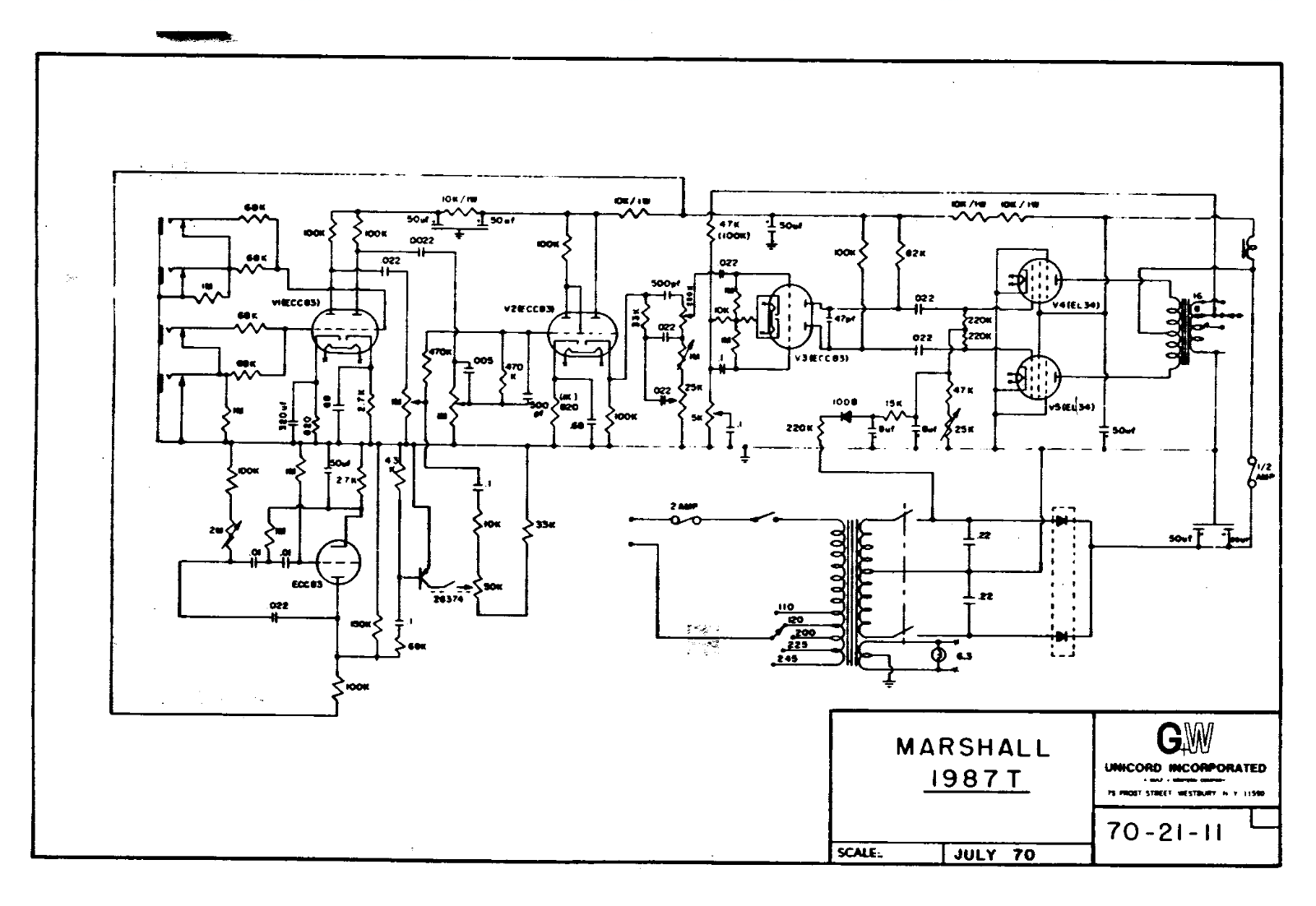 Marshall 1987t schematic